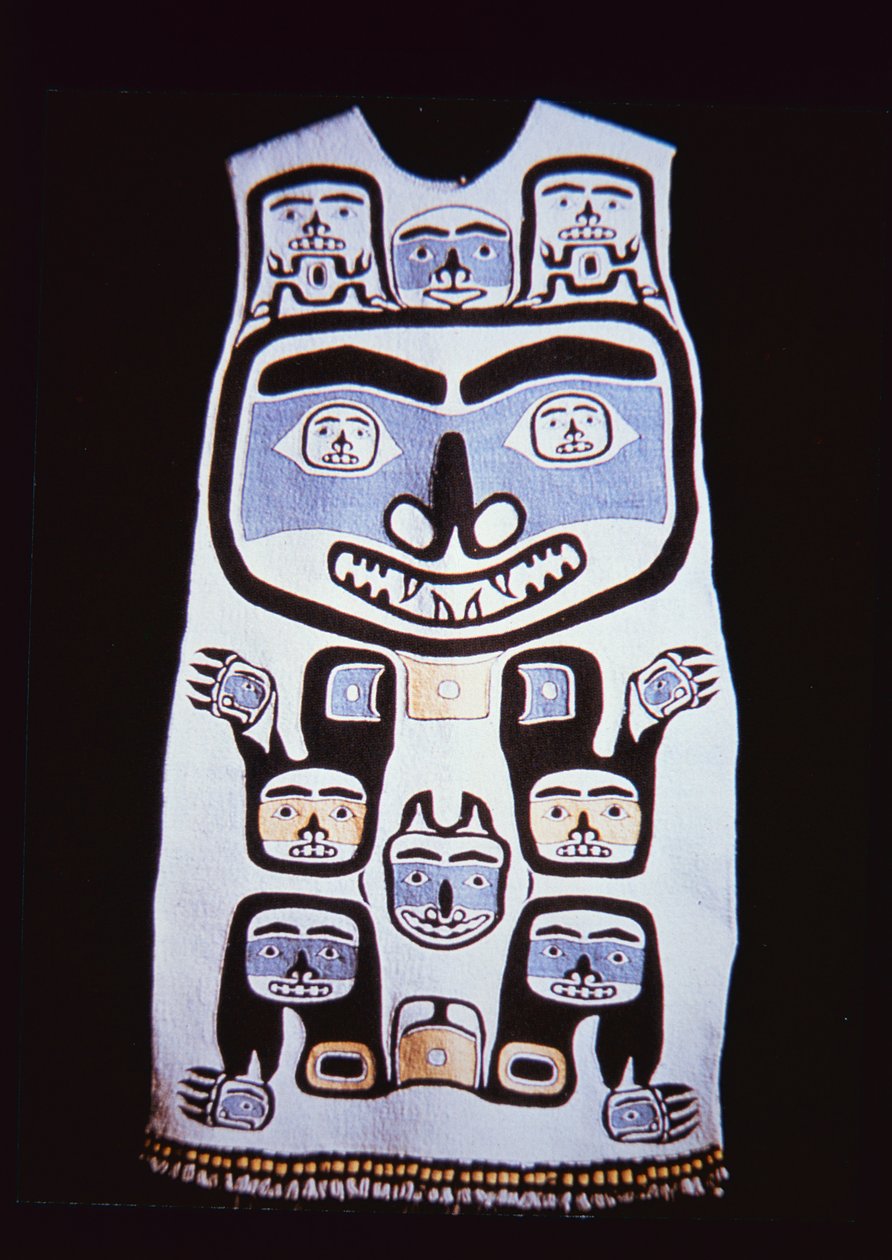 Chilkat Elbise, Tlingit Kabilesi (Tekstil) by School American