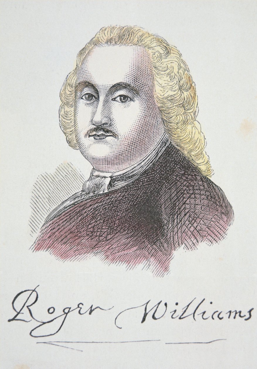 Roger Williams (renkli taş) by School American