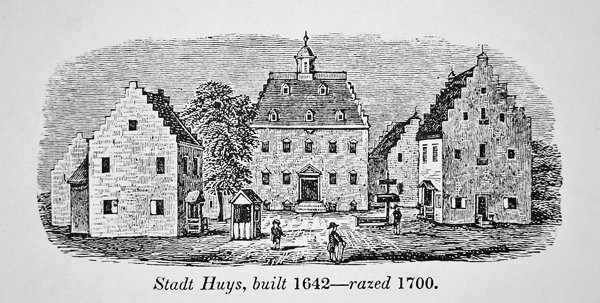 Hollandalı Stadt Huys, New Amsterdam (New York), 1642