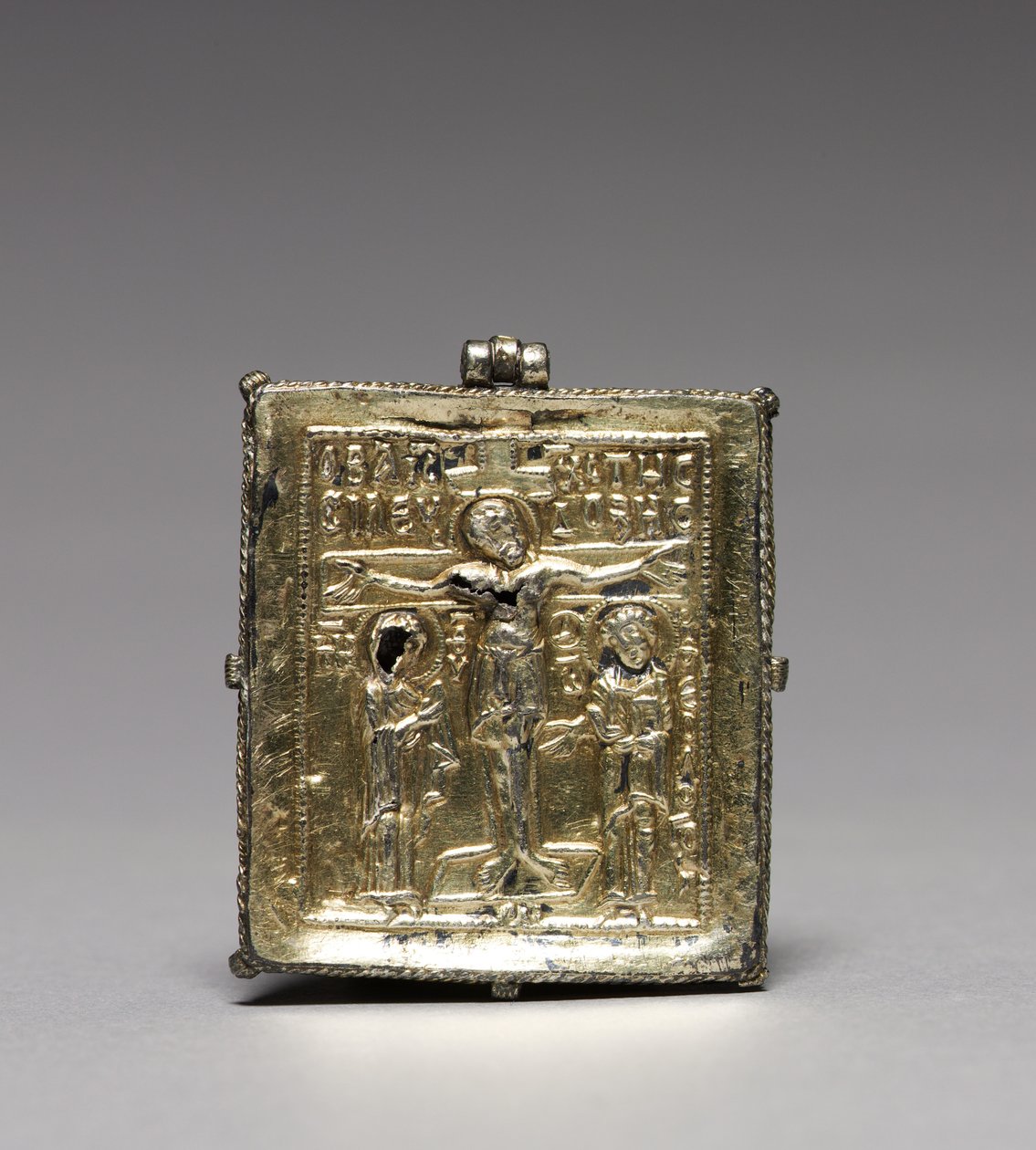Enkolpion ile Çarmıha Gerilme (ön) ve Aziz Theodore ve George (arka) by School Byzantine