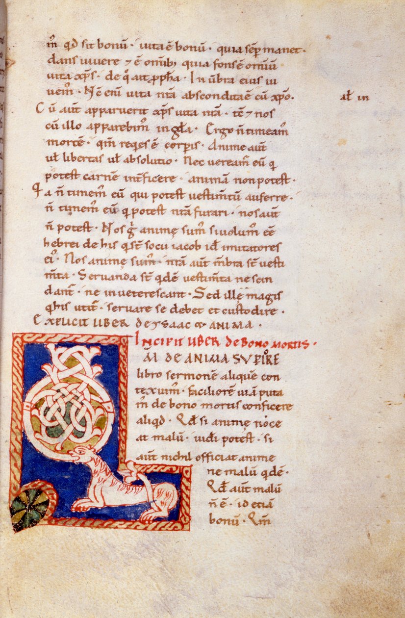 Minyatür Eski Ahit sayfası. 13. yüzyıl. Carolingian