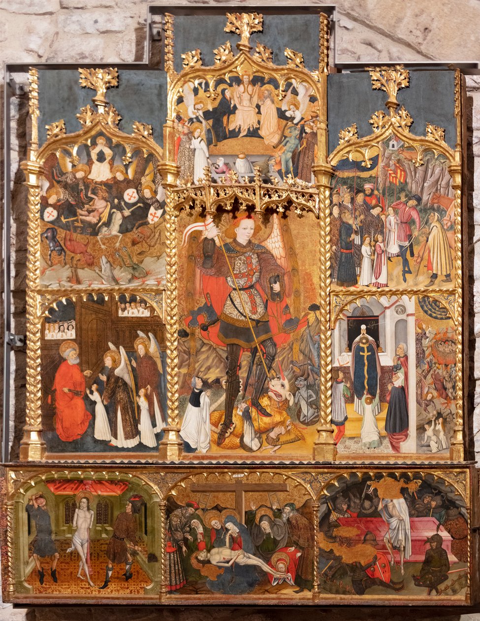 Sant Miquel, Jaume Cirera, Guillem Talarn Altarpiece by School Catalan