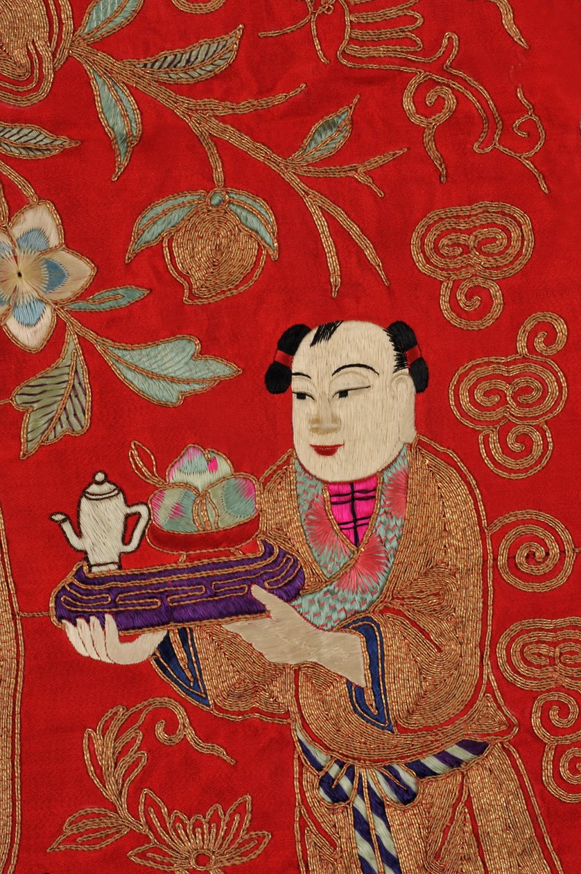 Çay getiren bir çocuğu gösteren işleme (tekstil) (389561 detayı) by School Chinese