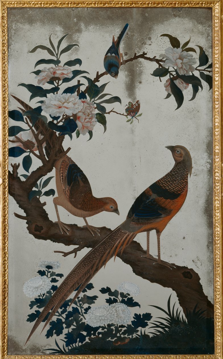 Altın Sülünler, Ch'ien Lung dönemi c.1760 (gümüş cam üzerine emaye) by School Chinese