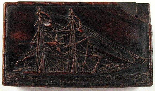 Snuffbox, yaklaşık 1840 (ahşap) by School Chinese