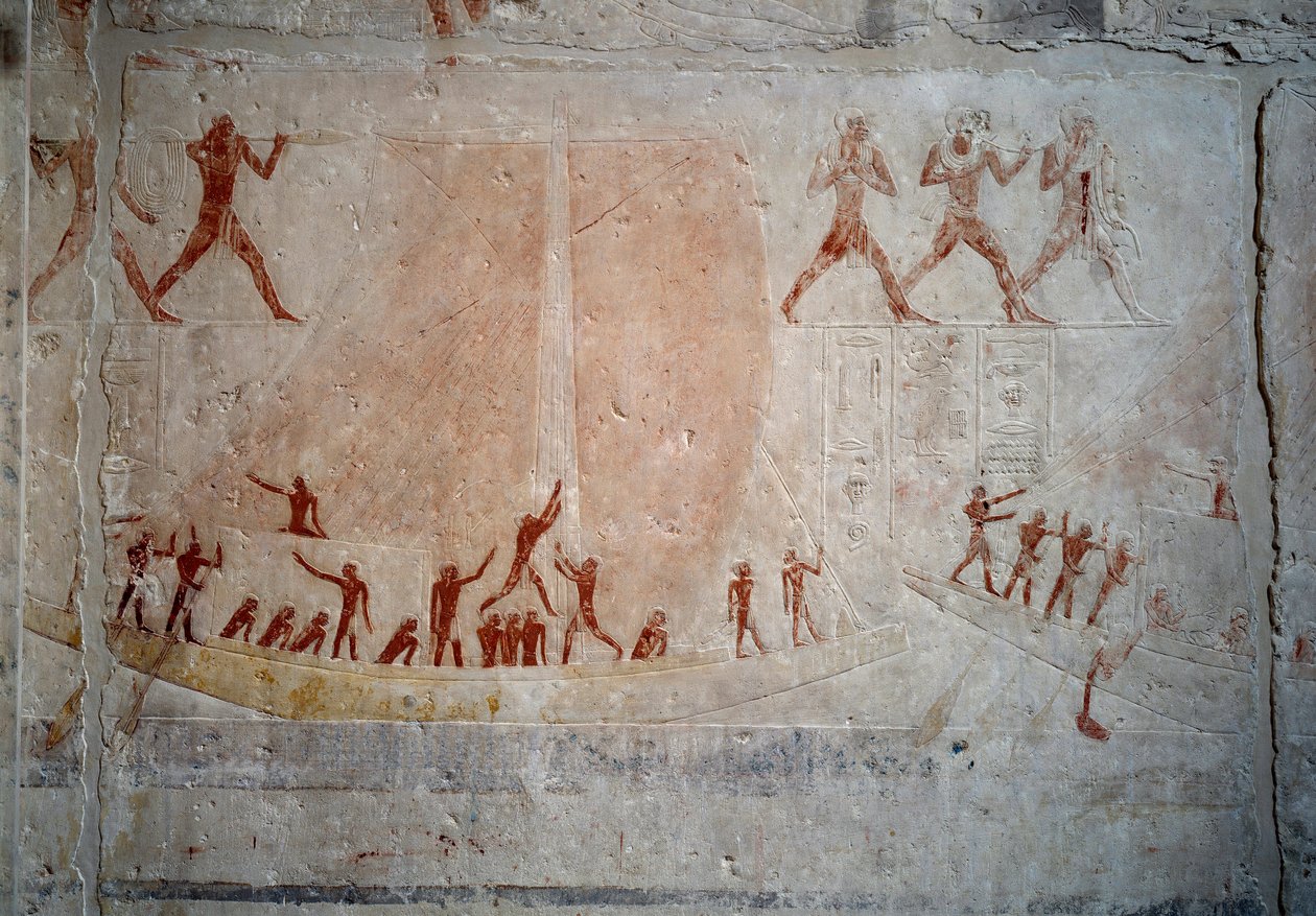 Mısır antikası: bir yelkenli. Sakkara