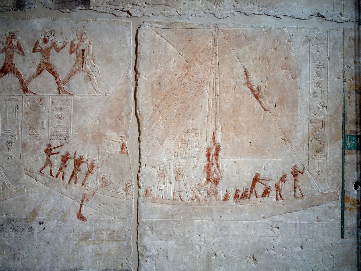 Mısır antikası: navigasyon sahnesi. Sakkara