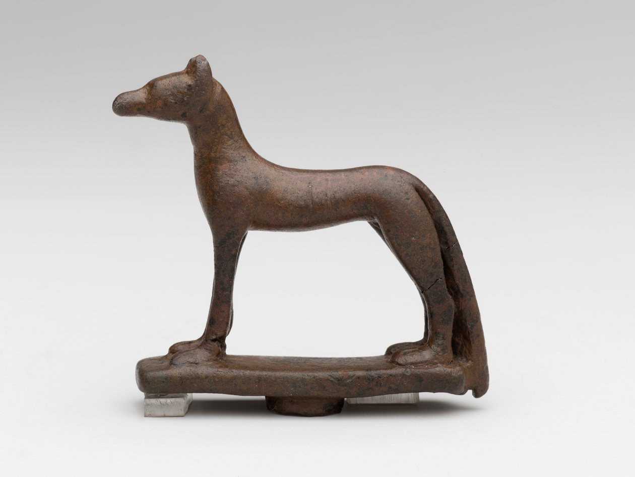 Çakal veya köpek (bronz) by School Egyptian
