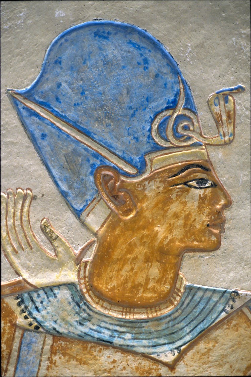 Isis'i kucaklayan Ramses III, Amon-hir-Khopshef'in Mezarı (fotoğraf) by School Egyptian