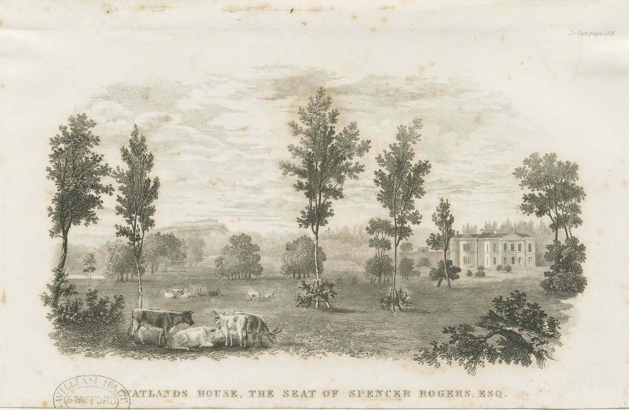 Burslem - Watlands House: gravür ve [?19. yüzyıl] (baskı) by School English