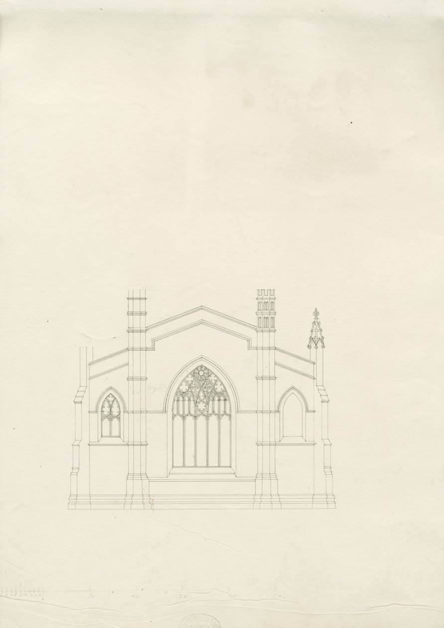 Burton-upon-Trent - Holy Trinity Kilisesi: çizim, nd [?1820s] (çizim) by School English