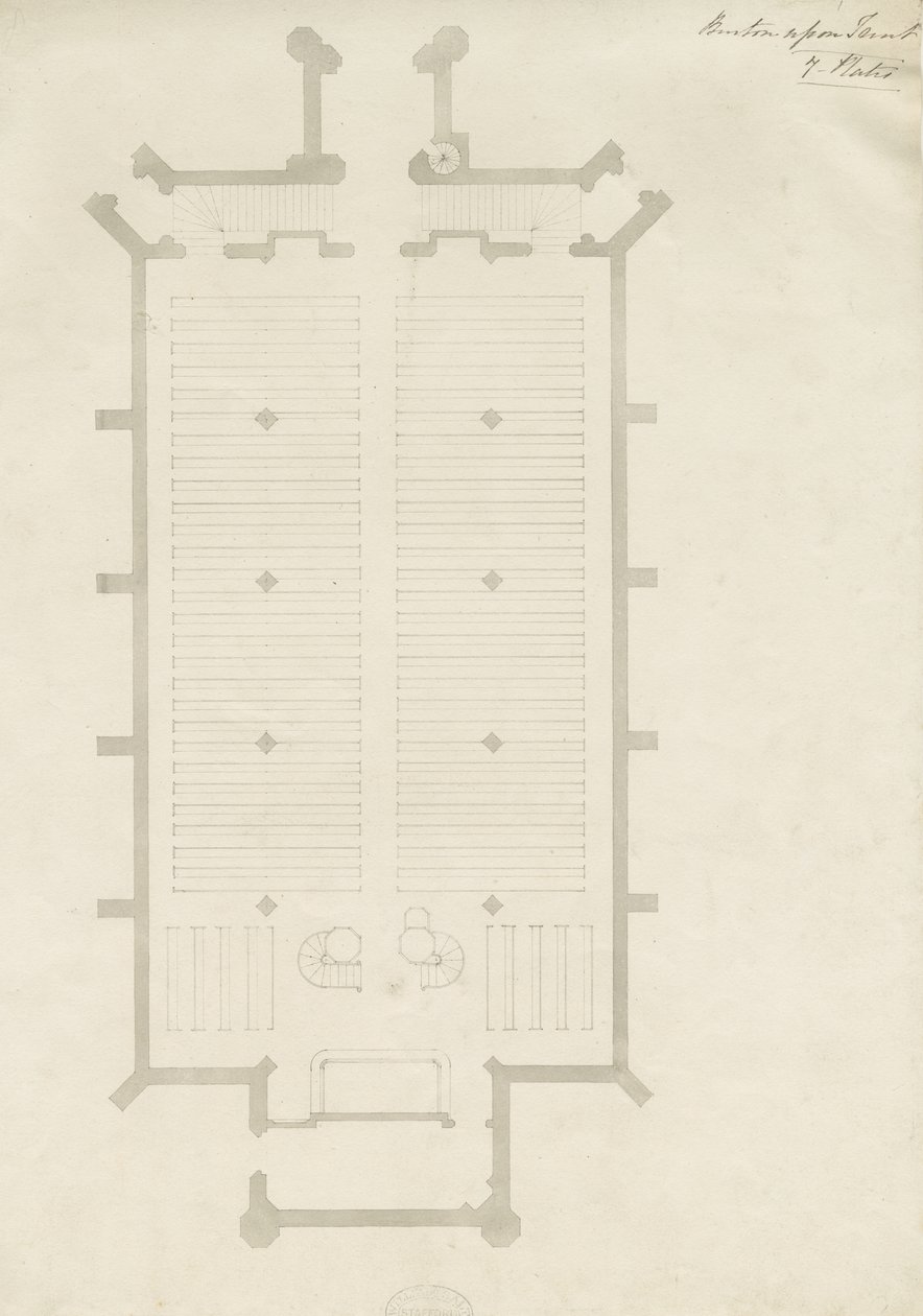 Burton-upon-Trent - Holy Trinity Kilisesi: çizim, nd [?1820s] (çizim) by School English