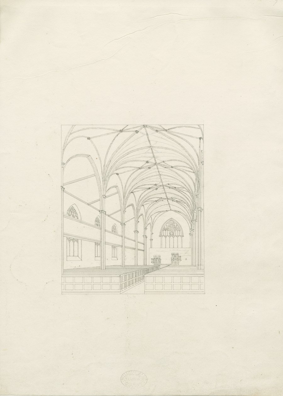 Burton-upon-Trent - Holy Trinity Kilisesi: çizim, nd [?1820s] (çizim) by School English