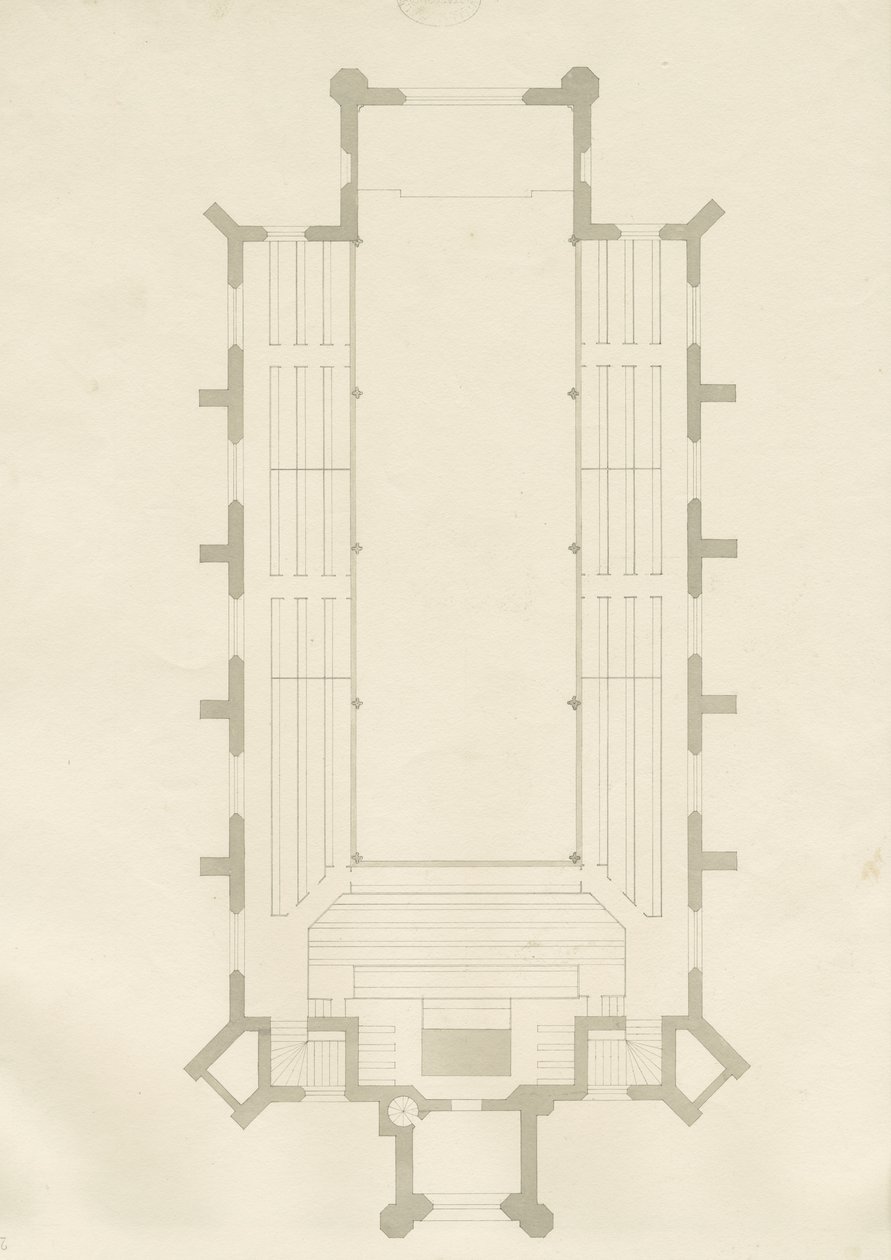Burton-upon-Trent - Holy Trinity Kilisesi: çizim, nd [?1820s] (çizim) by School English