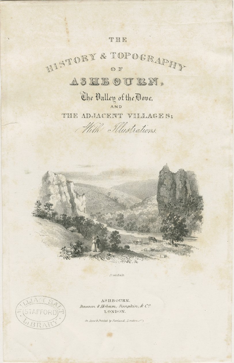 Dovedale - manzara: litografi (skeç ve [?19. yüzyıl] (baskı) by School English