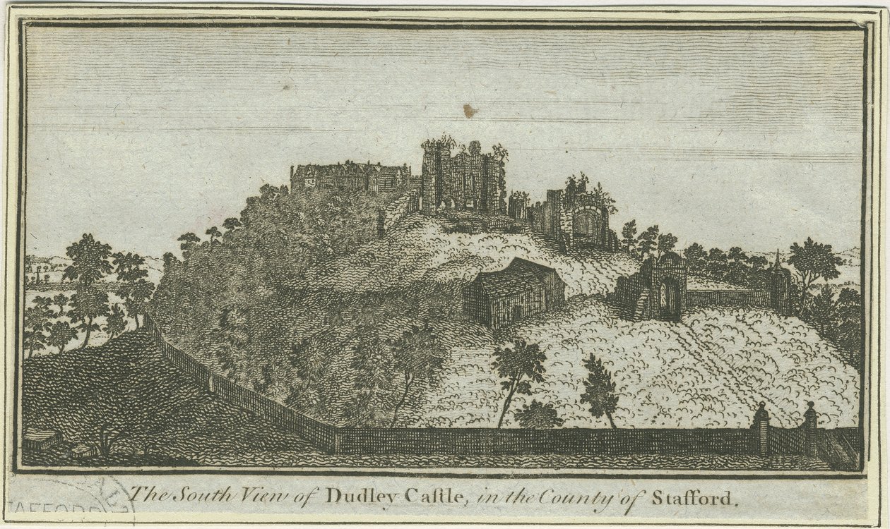 Dudley Kalesi: gravür, nd [c 1780] (baskı) by School English