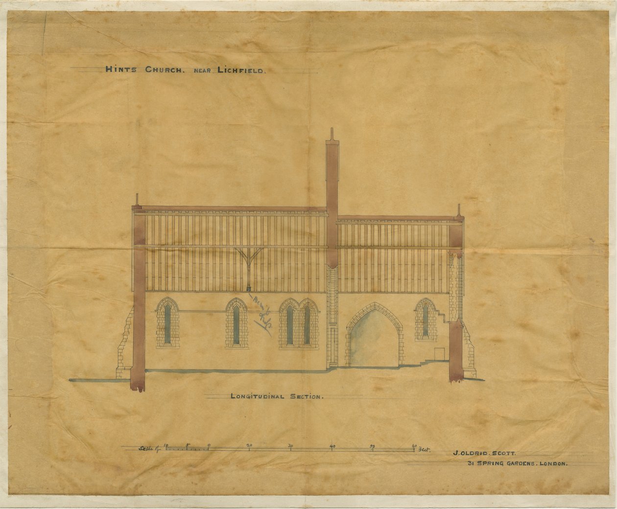 İpuçları Kilisesi: izleme ve [?19th Century] (çizim) by School English