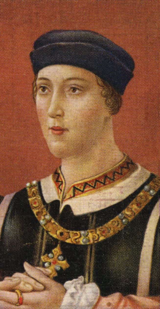 Kral Henry VI, 'Player's Cigarette Cards'tan illüstrasyon (renkli lito) by School English