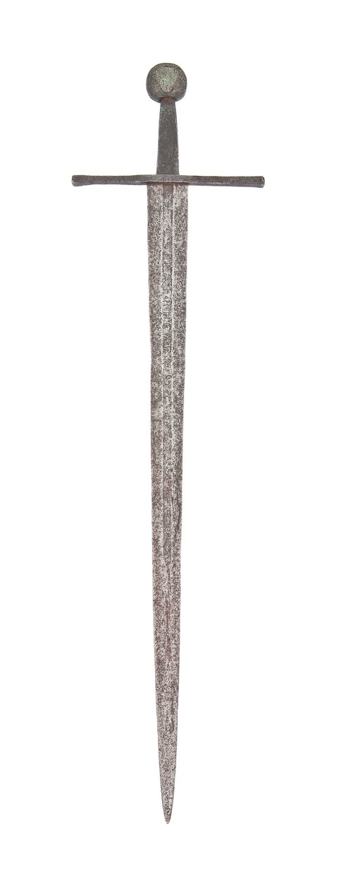 Geç ortaçağ kılıcı, daha önceki Viking bıçağıyla ve De Bohun ailesinin, Hereford Kontları ve Essex