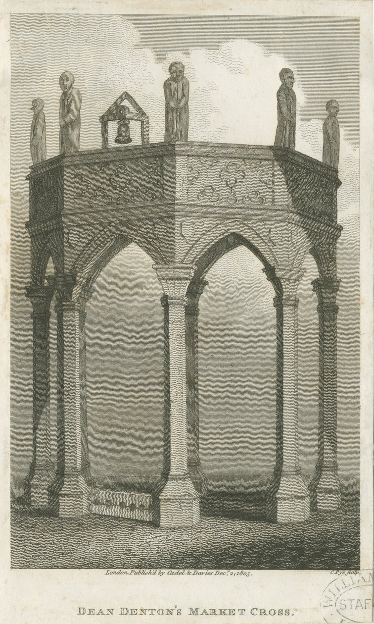 Lichfield - Pazar Yeri: gravür, nd [c 1805] (baskı) by School English
