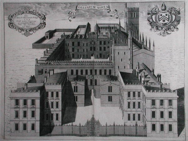 New College, Oxford (gravür) by School English