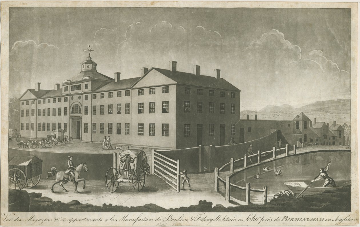 Soho Fabrikası: aquatint gravür ve [18. yüzyılın sonları] (baskı) by School English