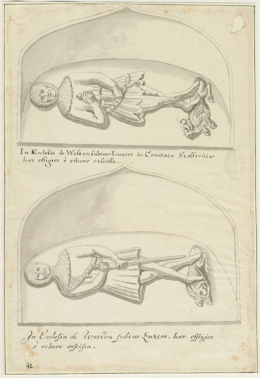 Weston-under-Lizard Kilisesi - Sir Hugh de Weston ve Sir Hamo de Weston