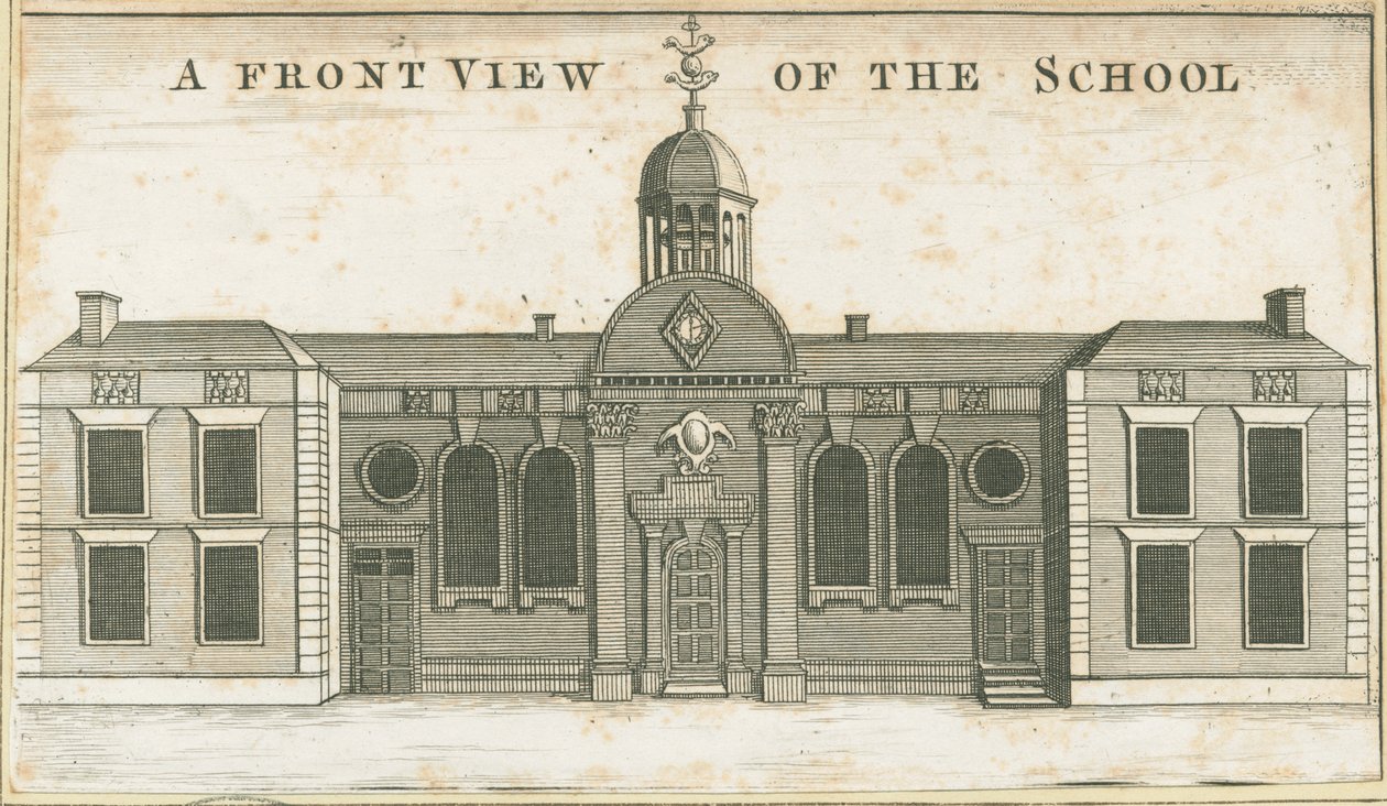 Wolverhampton - Gramer Okulu: aquatint gravür, nd [c 1751] (baskı) by School English
