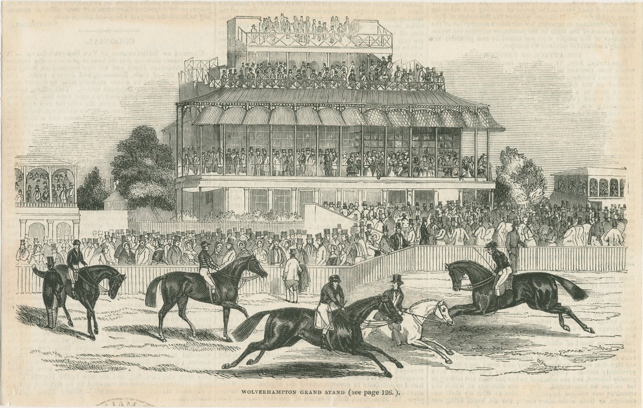 Wolverhampton - Grand Stand: gravür, nd [c 1844] (baskı) by School English
