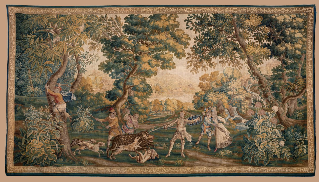 Av sahnesi, Origin Oudenaarde (goblen) by School Flemish