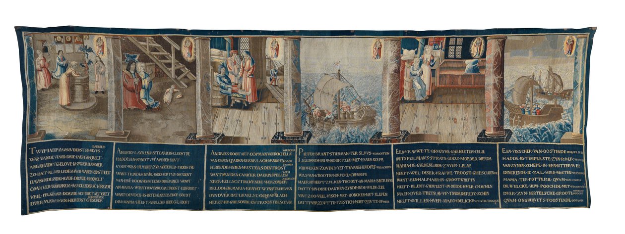 Our Lady of the Potterie'nin Mucizeleri (goblen) by School Flemish