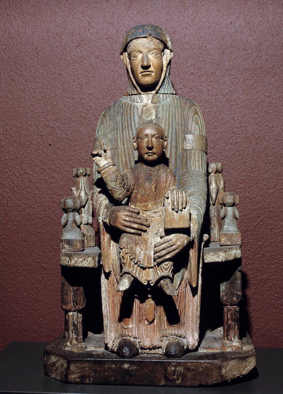 Sanat Fransa: Majeste meşe oymalı bakire (Auvergne), Orta Çağ. Riom, Musee Francisque Mandet by School French