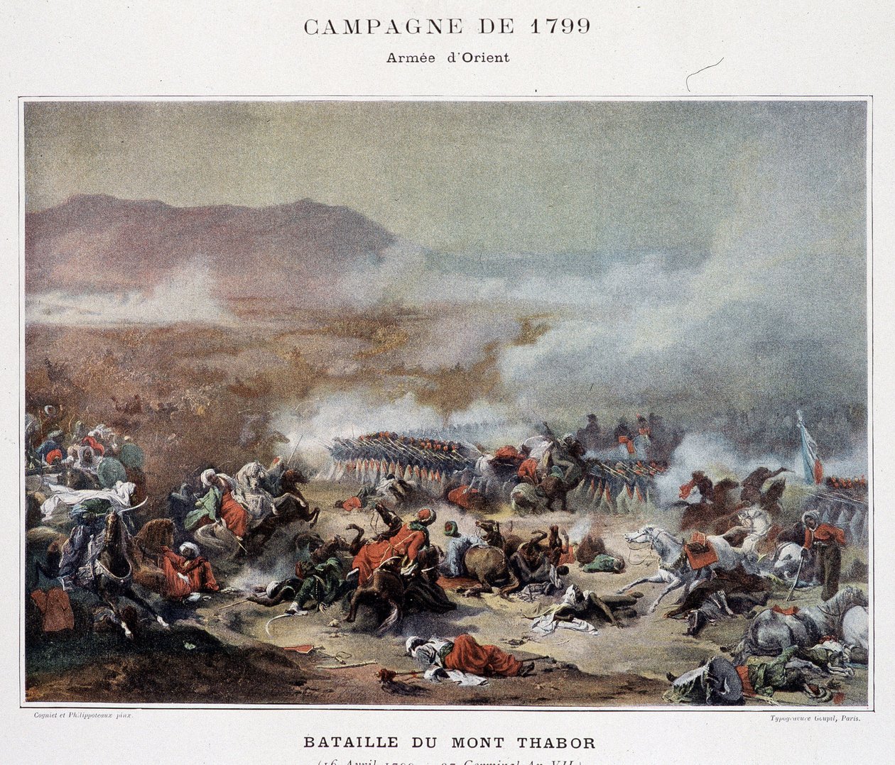 Combat du Mont Thabor - “” Fransız Ordularının Zaferleri ve Fetihleri ​​””nde, Paris, n.d. by School French