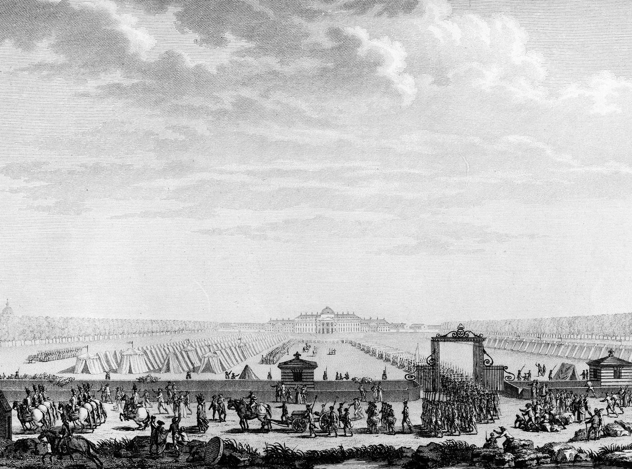 Fransız Devrimi: Mart alanının askeri birlikleri 12 Temmuz 1789