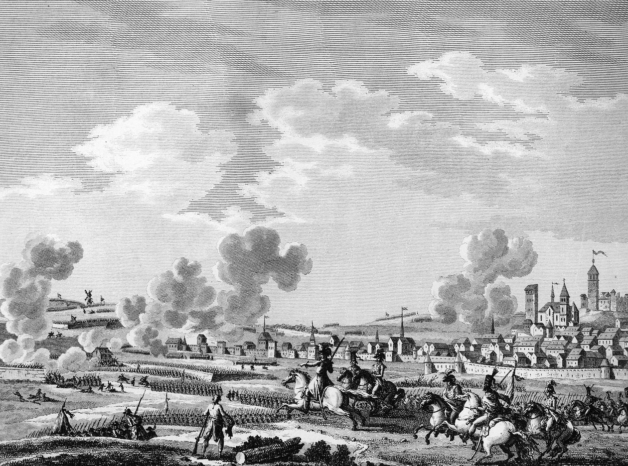 Fransız devrimi ve karşı-devrimci güçlerin gelişi: Fransız devrimcilerinin 6 Kasım 1792'de Belçika'daki Avusturya ordusuna karşı Jemmapes'teki zaferi. Paris, Devrim Tarihi Enstitüsü Kütüphanesi by School French