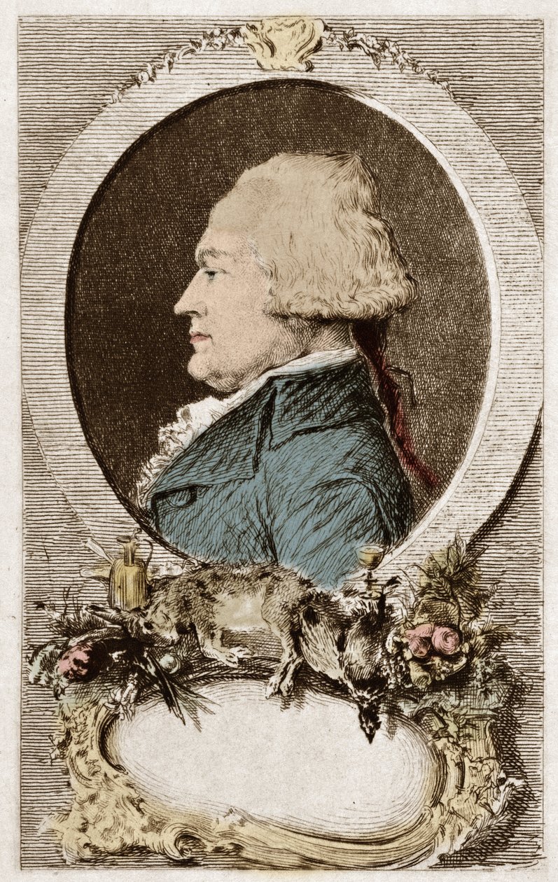 Anthelme Brillat Savarin (Brillat-Savarin) Sulh Hakimi, Üçüncü Devlet Vekili, Fransız Gastronom ve Yazarın Portresi by School French