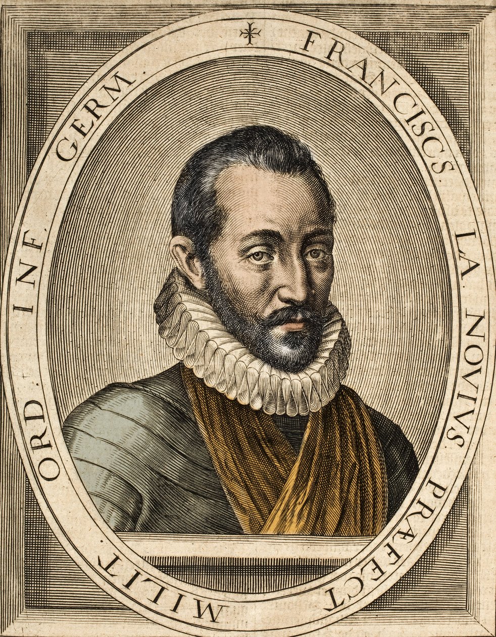 Francois de La Noue'nin Portresi (1531-1591), Fransız Siyasi ve Askeri Konuşmalarının yazarı - Francois de la Noue, Bras-de-Fer (Demir Kol) olarak adlandırılır by School French