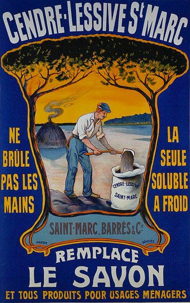 Saint-Marc Barres çamaşır tozu için poster (renkli lito) by School French