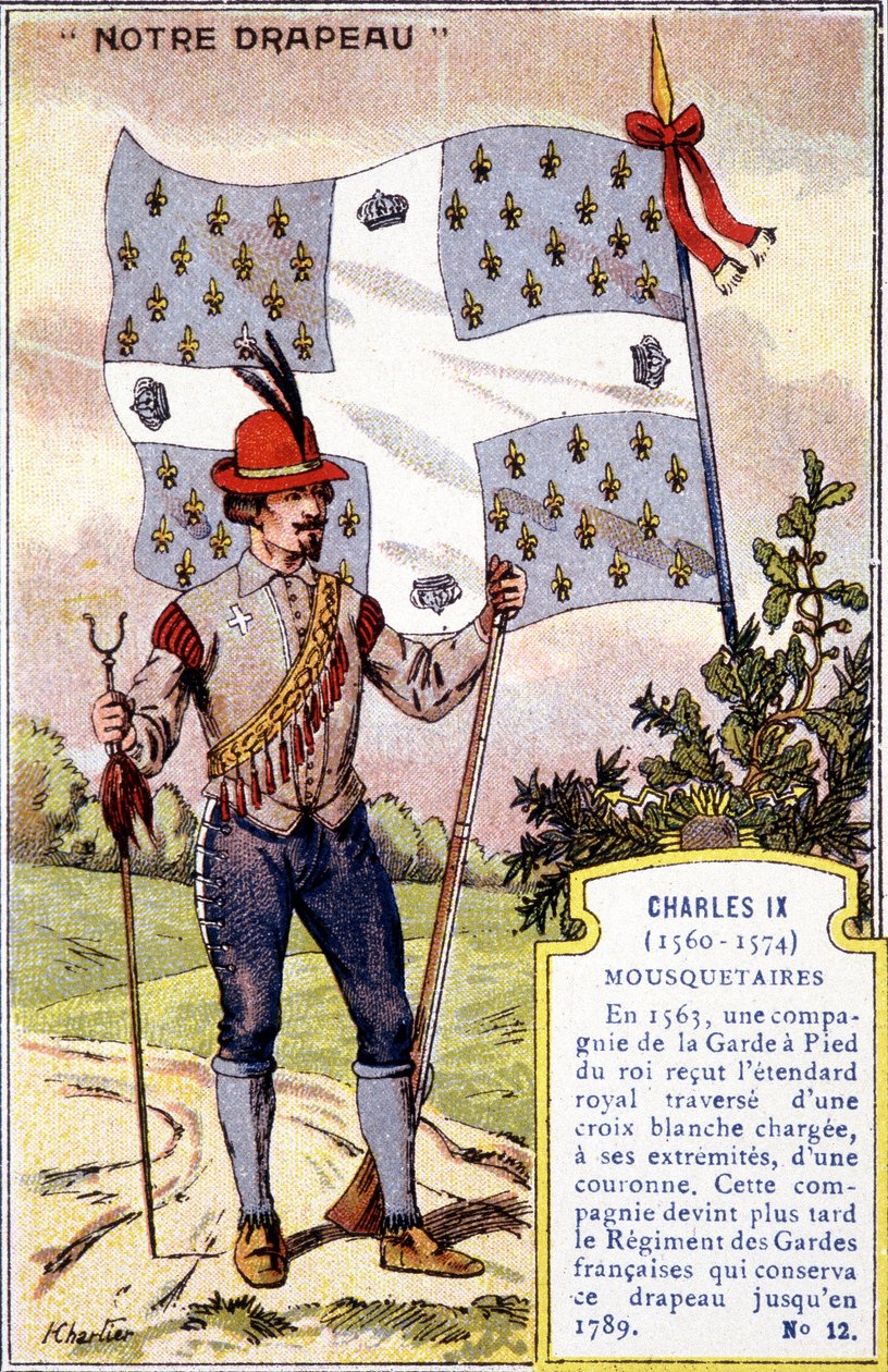 Charles IX Silahşörlerinin bayrağı by School French
