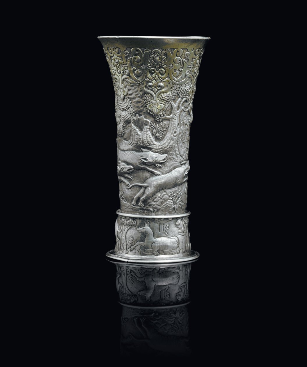 Beher, Transilvanya, c.1650 (koli yaldızlı gümüş) by School Hungarian