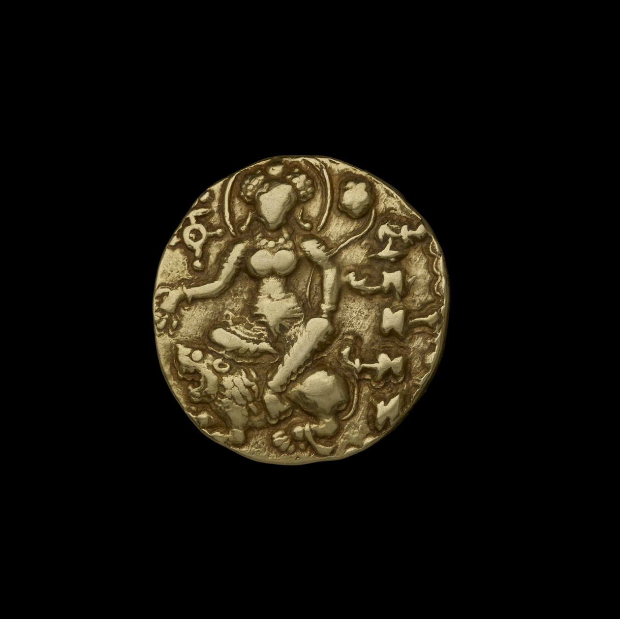 Gupta Madeni Para, AD 375-415 (altın) by School Indian