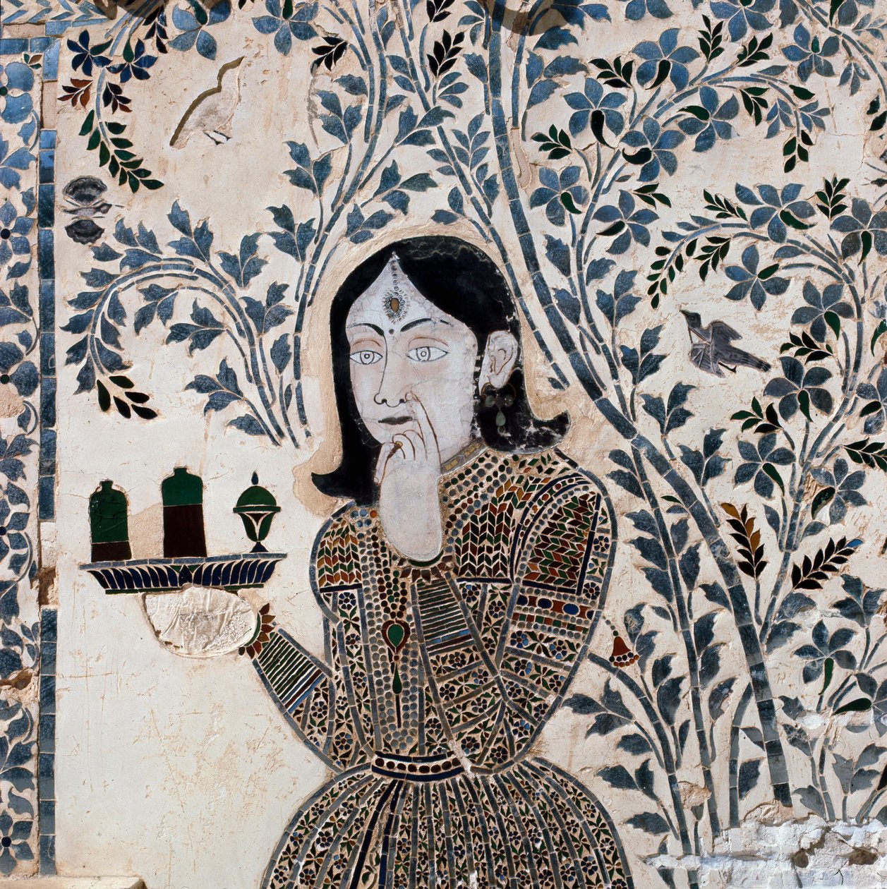 Hizmetçi figürüyle süslenmiş kakma, Sawai Jai Singh II