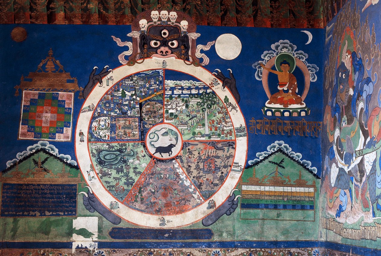 Mandal, Shankar, Leh, Ladakh, Jammu ve Keşmir, Hindistan Lamist Manastırı by School Indian