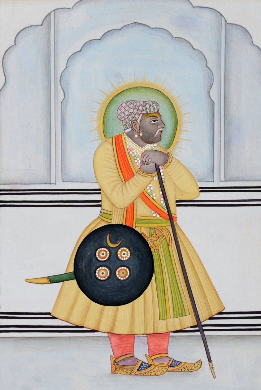 Mirza Raja Man Singh#39;in Minyatür Tablosu, Jaipur by School Indian