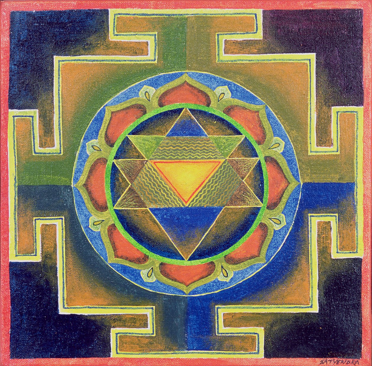 Yantra Boyama (gemide pigment) by School Indian