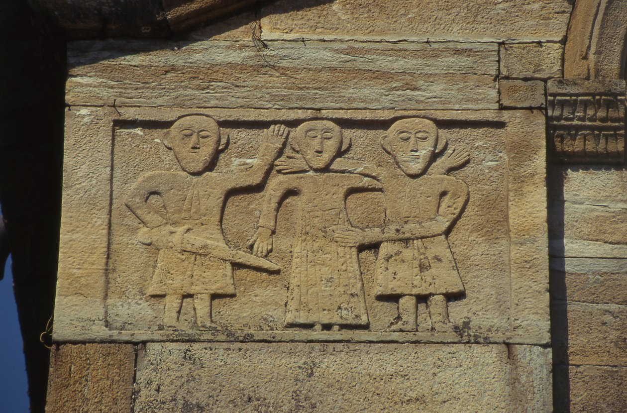 Santa Maria bölge kilisesinin cephesinden detay (fotoğraf) by School Italian