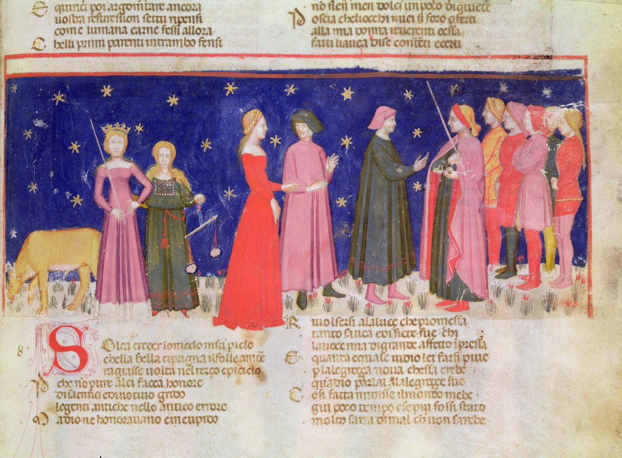 Paradise VIII f.58r Carlo Martello ile Sohbet, Dante Alighieri
