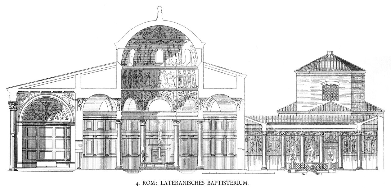 Lateran Vaftizhanesinin Planları (lito) by School Italian