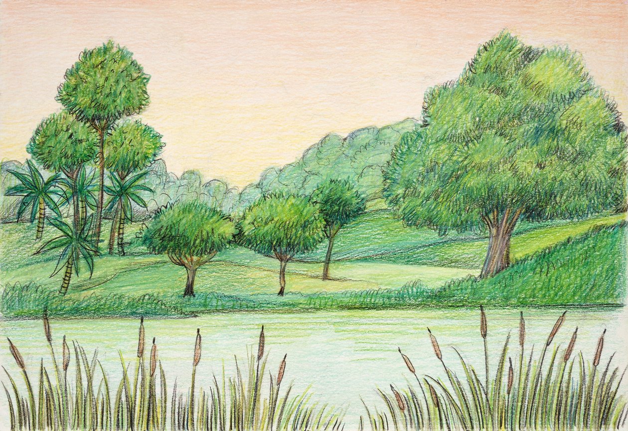 Prehistorya - Üçüncül - doğal çevrenin yeniden inşası (renkli taş) by School Italian