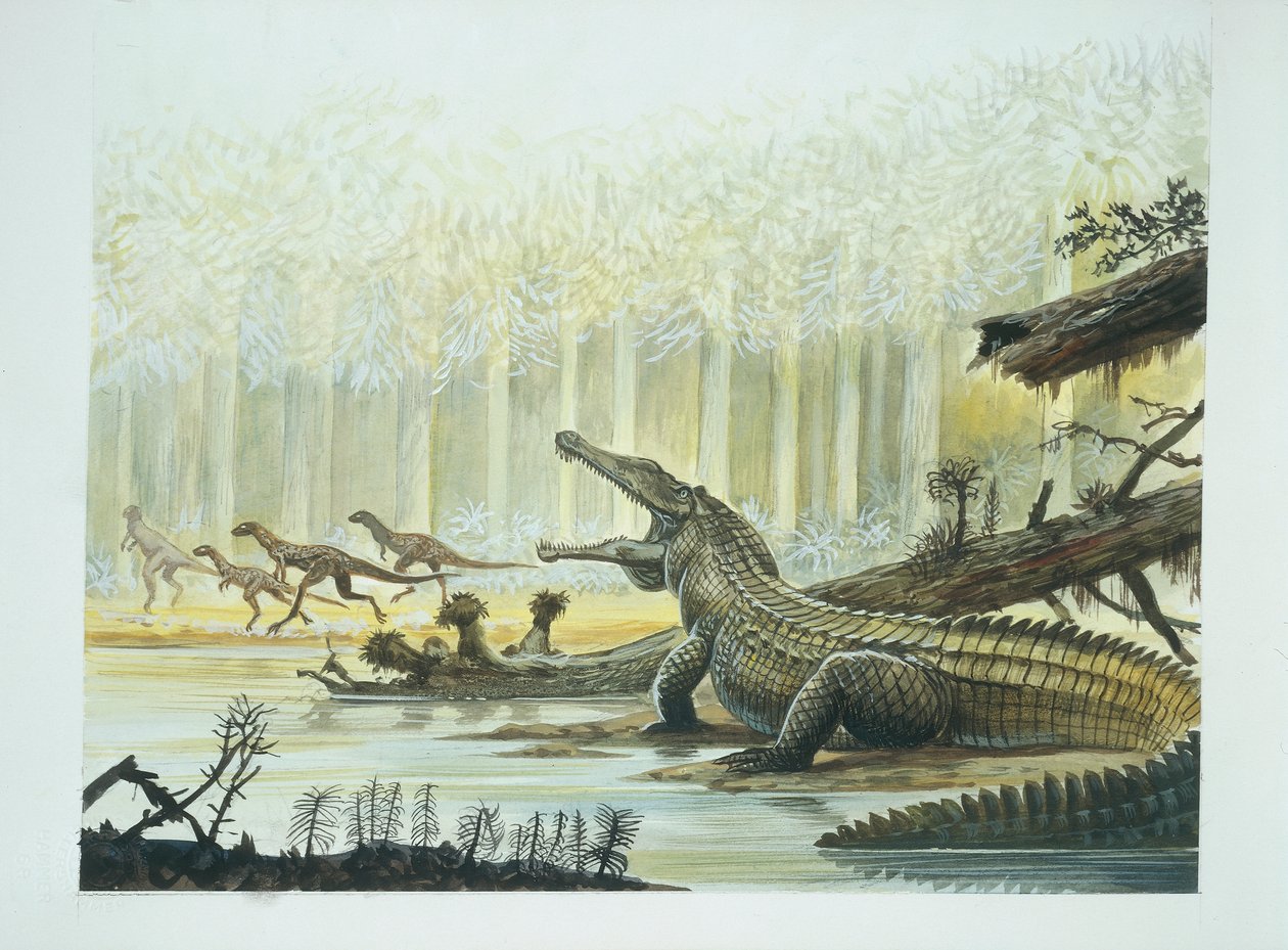 Arka planda Fabrosaurus